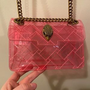 Clear/pink small crossbody bag